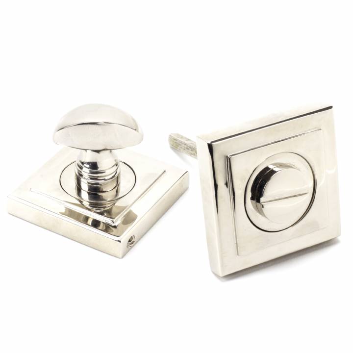 Polished Nickel Round Thumbturn Set (Square)