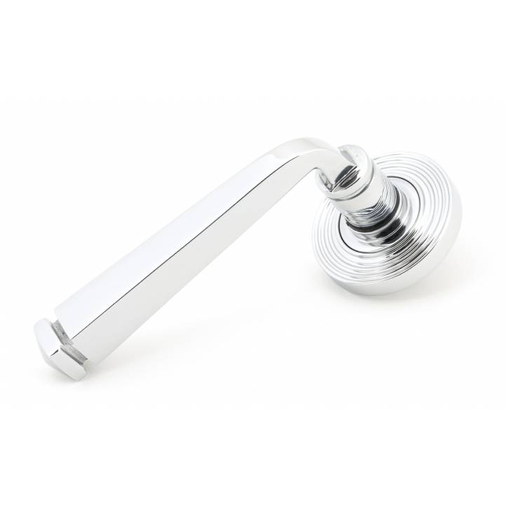 Polished Chrome Avon Round Lever on Rose Set (Beehive)