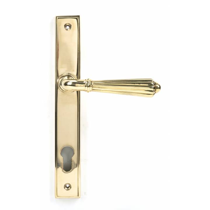 Polished Brass Hinton Slimline Lever Espag. Lock Set