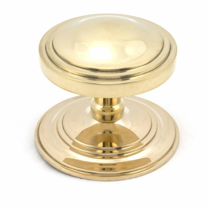 Polished Brass Art Deco Centre Door Knob