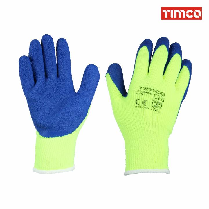 TIMCO WARM GRIP LATEX GLOVES