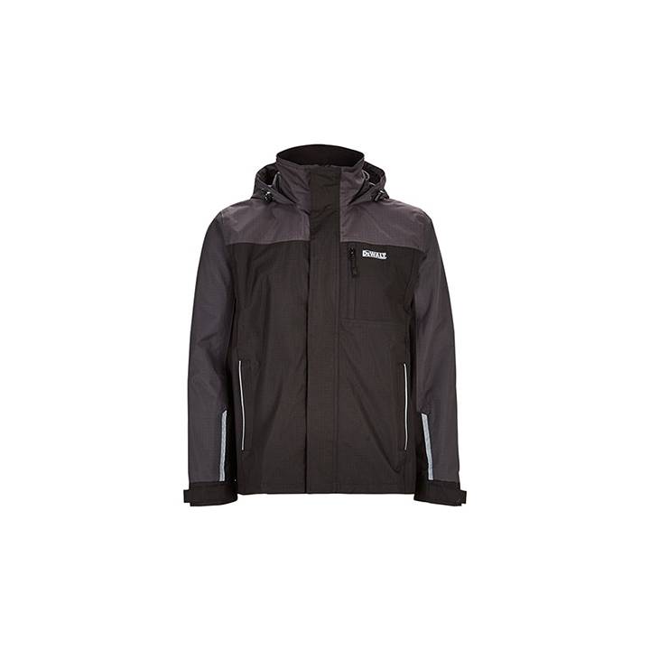 DEWALT STORM WATERPROOF JACKET GREY BLACK