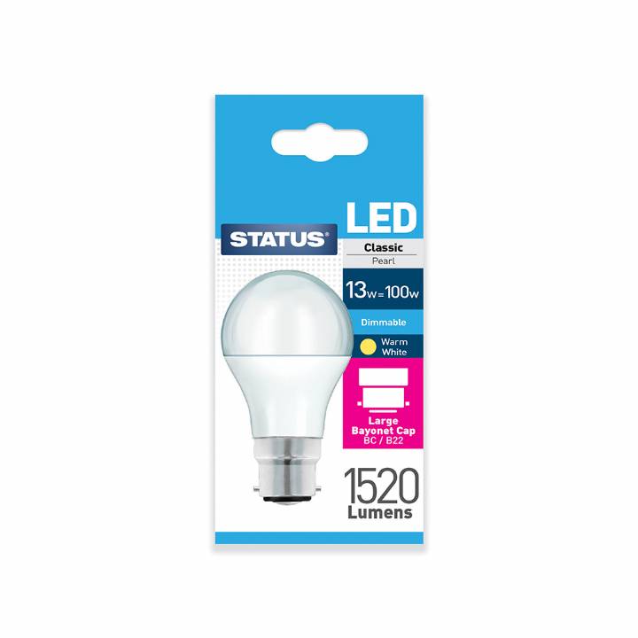 STATUS LED 13W/100W BC DIMMABLE BULB