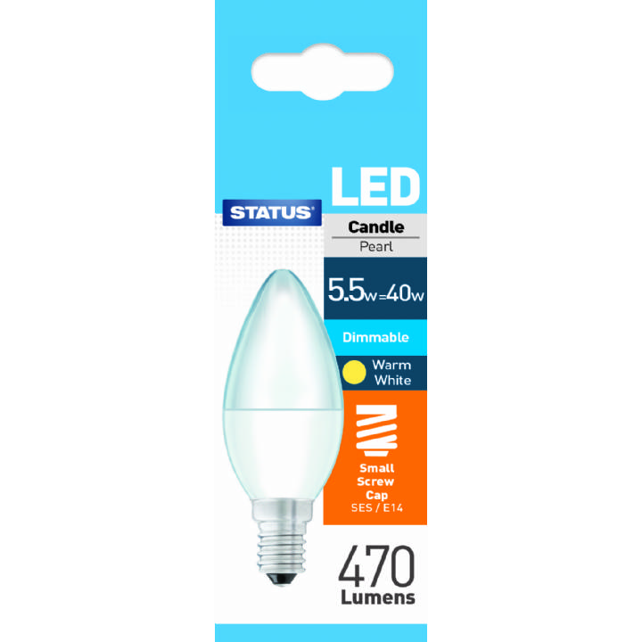 STATUS LED SES 40W CANDLE DIMMABLE BULB