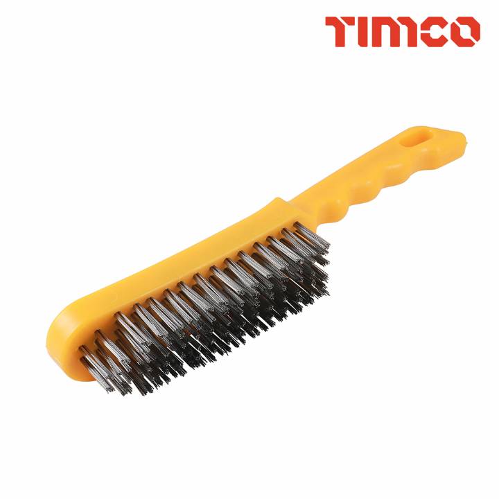 TIMCO PLASTIC HANDLE WIRE BRUSH 6 ROW