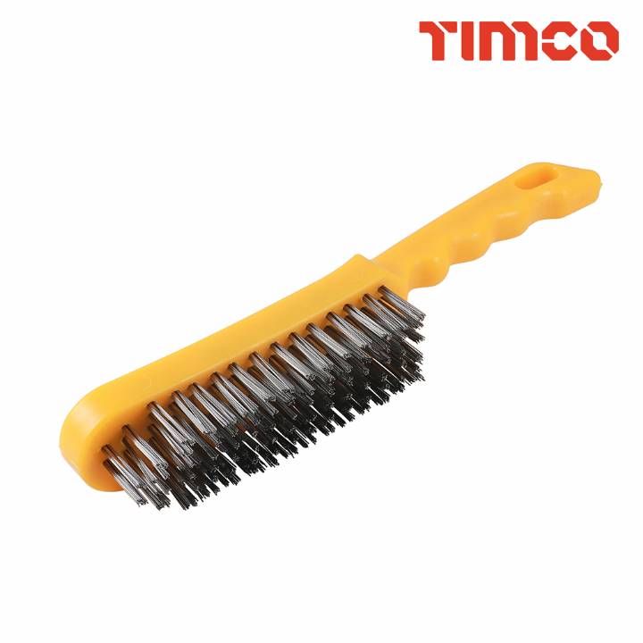 TIMCO PLASTIC HANDLE WIRE BRUSH 6 ROW