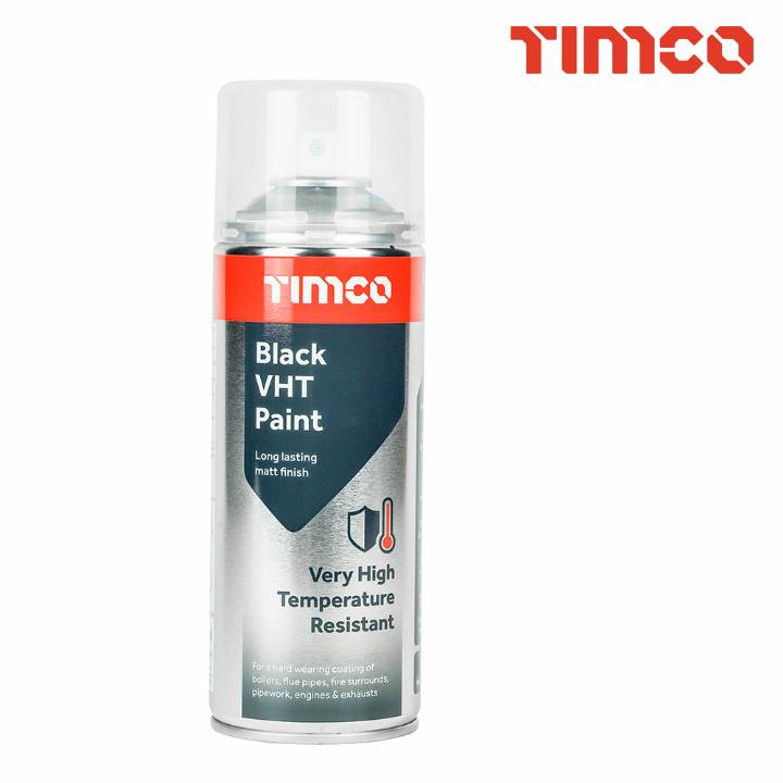 TIMCO HIGH TEMP BLACK AEROSOL PAINT  380ml