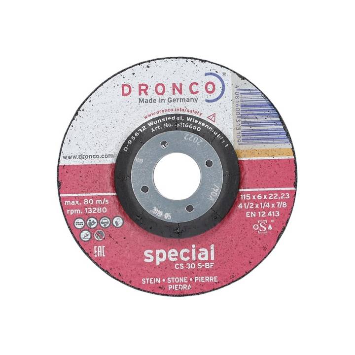 DRONCO GRINDING DISC STONE 4 1/2 INCH
