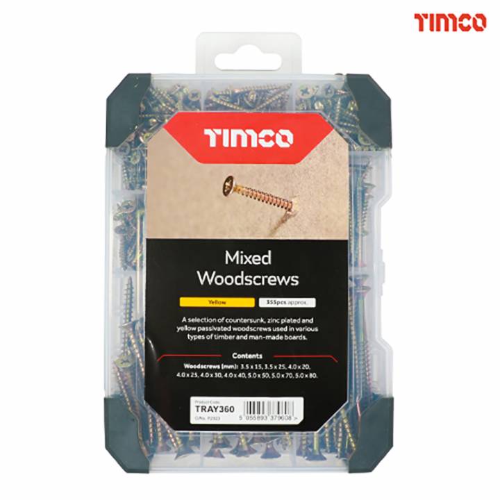 TIMCO 355 PCE ASST TRAY SCREWS