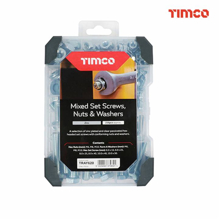 TIMCO 206 PCE ASST SET SCREWS NUTS ETC