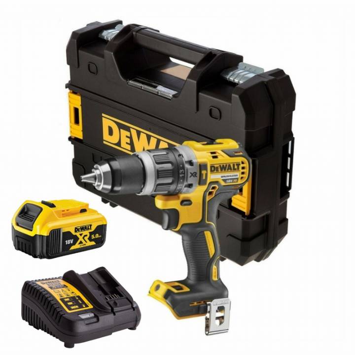 DEWALT 18V BRUSHLESS COMBI DRILL 1X5AMP KIT