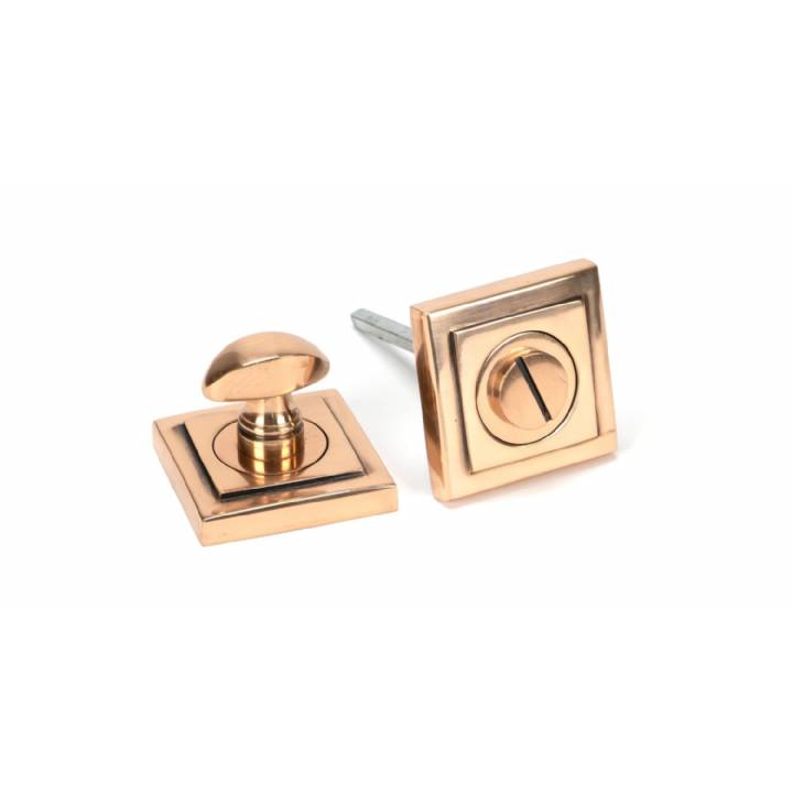 Polished Bronze Round Thumbturn Set (Square)