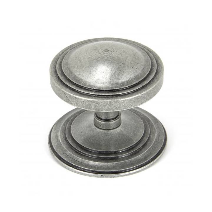 Pewter Art Deco Centre Door Knob