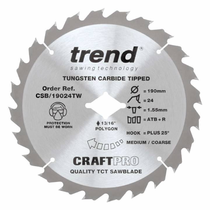 TREND 190MM FLEX VOLT BLADE 24T