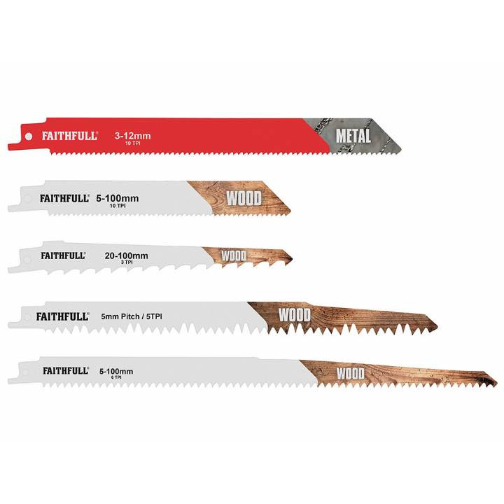 FAITHFULL 15 PCE ASSORT RECIP BLADES