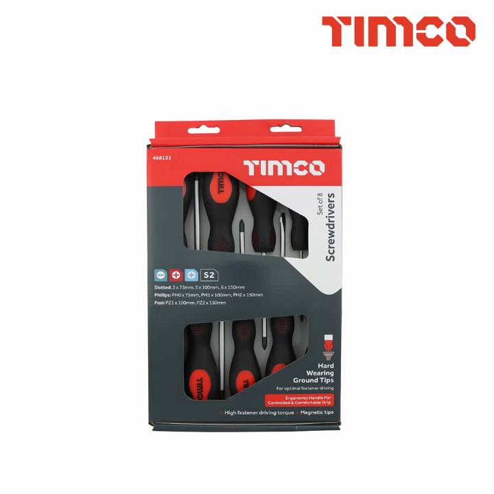 TIMCO 8 PIECE SCREWDRIVER SET