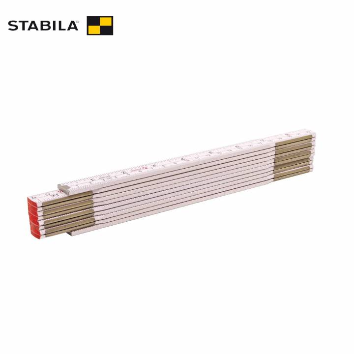 STABILA 2M FOLDING WOODEN RULE