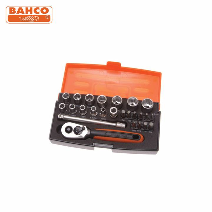 BAHCO 25 PIECE 1/4 INCH DRIVE SOCKET SET