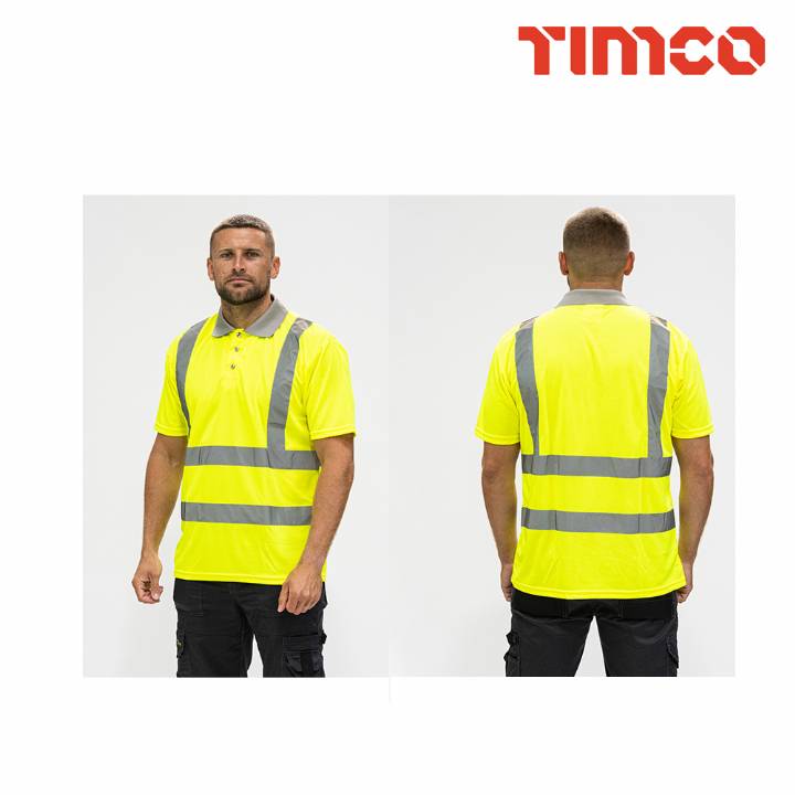 HIGH VIS YELLOW POLO SHIRT