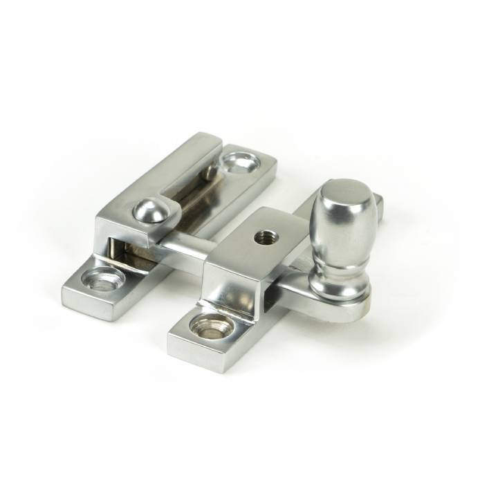 Satin Chrome Mushroom Quadrant Fastener - Narrow