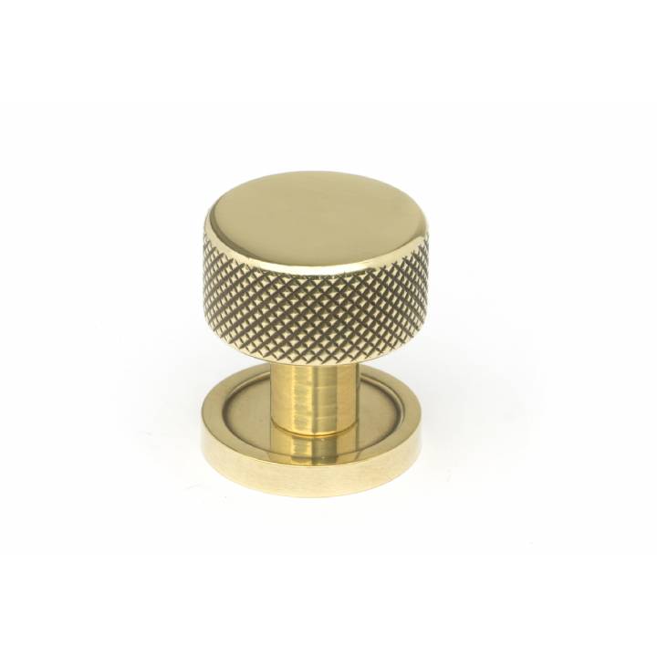 Aged Brass Brompton Cabinet Knob - 25mm (Plain)