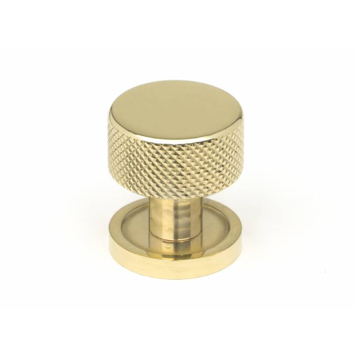 Polished Brass Brompton Cabinet Knob - 25mm (Plain)