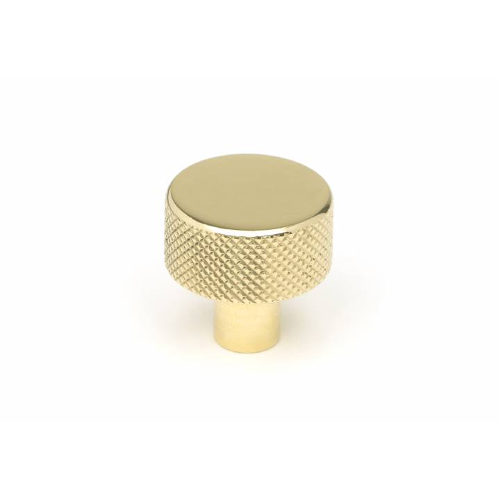 Polished Brass Brompton Cabinet Knob - 25mm (No rose)