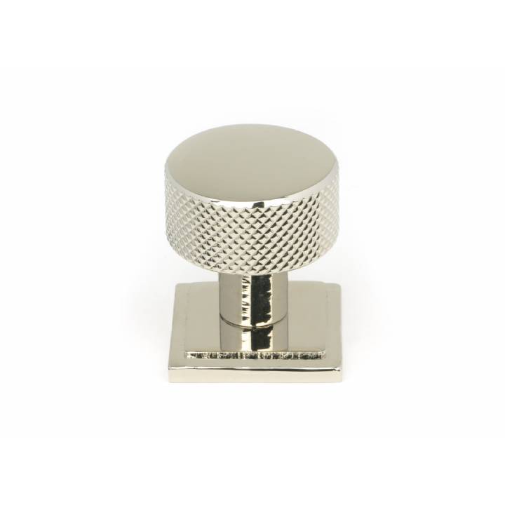 Polished Nickel Brompton Cabinet Knob - 25mm (Square)