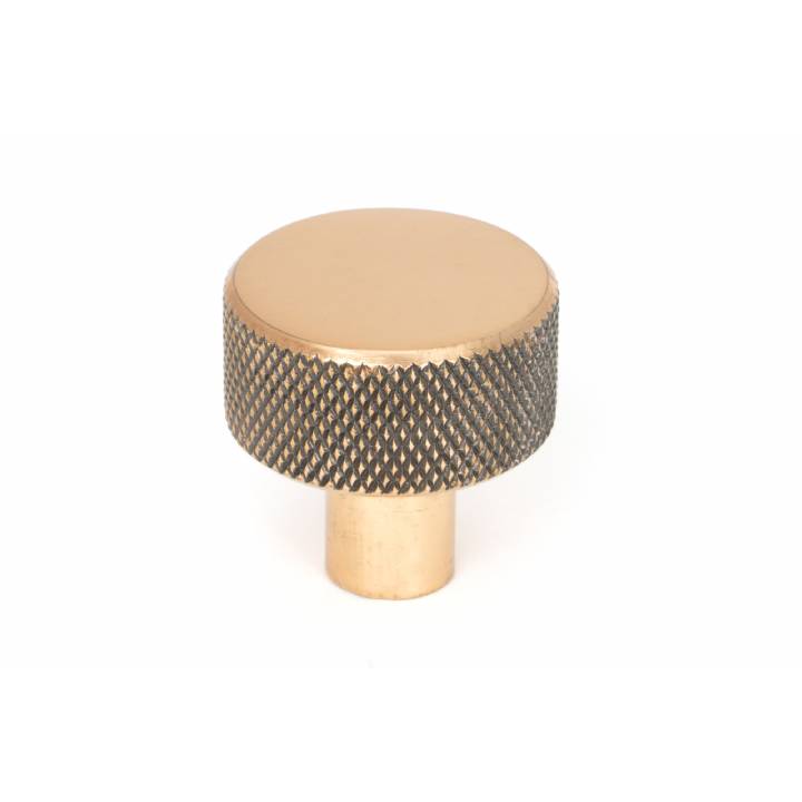 Polished Bronze Brompton Cabinet Knob - 25mm (No rose)