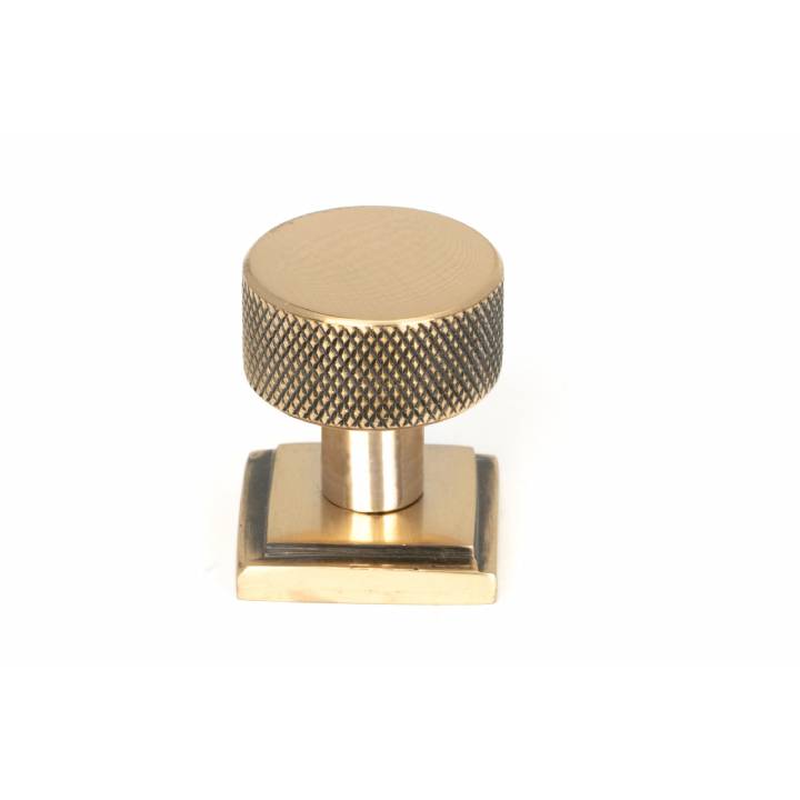 Polished Bronze Brompton Cabinet Knob - 25mm (Square)