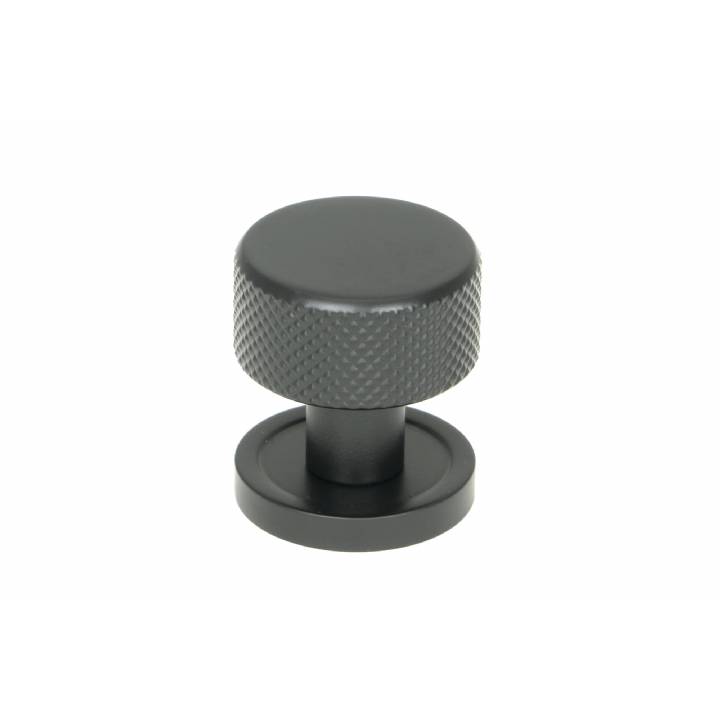 Matt Black Brompton Cabinet Knob - 25mm (Plain)