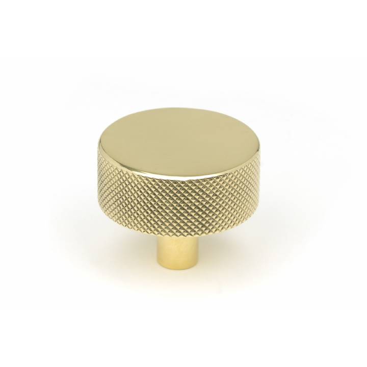 Polished Brass Brompton Cabinet Knob - 38mm (No rose)