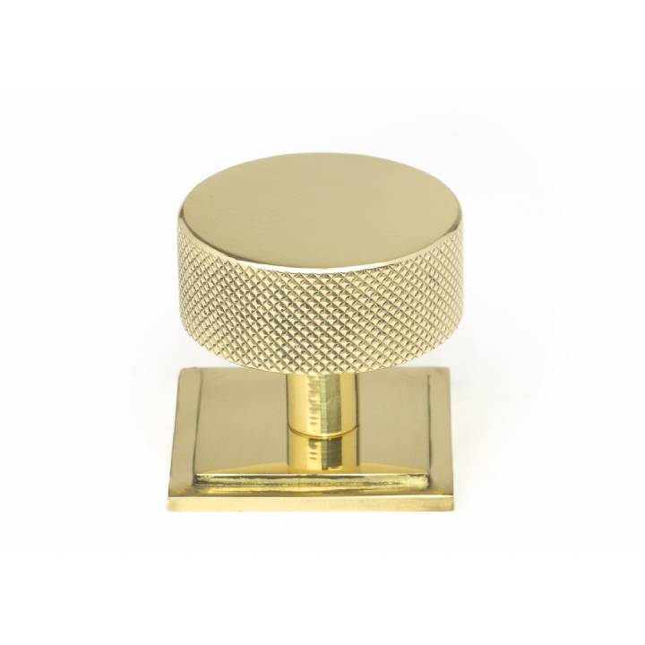 Polished Brass Brompton Cabinet Knob - 38mm (Square)