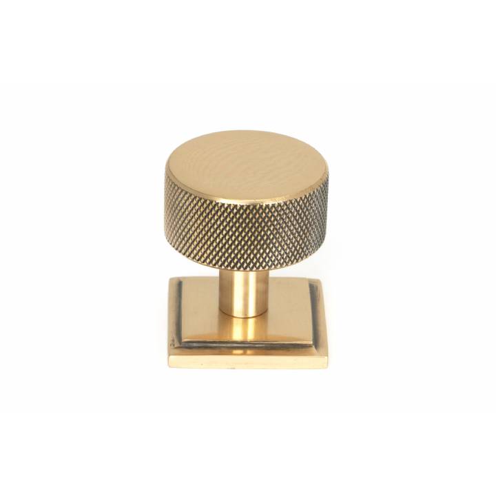 Polished Bronze Brompton Cabinet Knob - 32mm (Square)