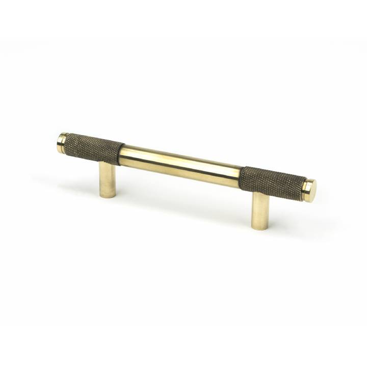 Aged Brass Half Brompton Pull Handle - Small