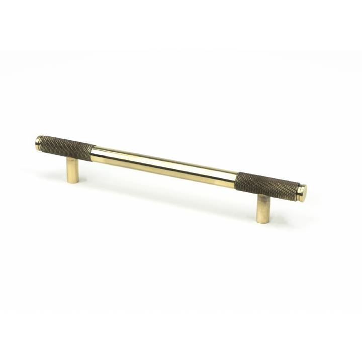 Aged Brass Half Brompton Pull Handle - Medium