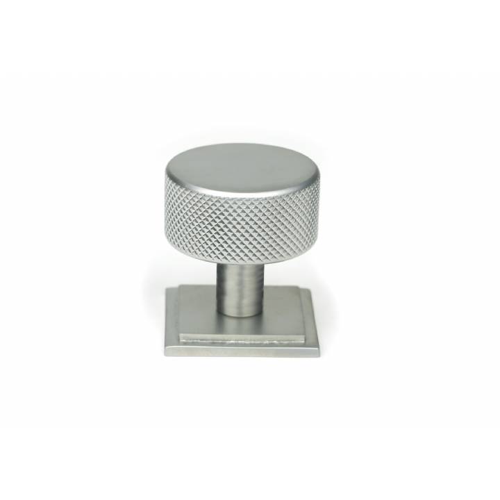 Satin Chrome Brompton Cabinet Knob - 32mm (Square)