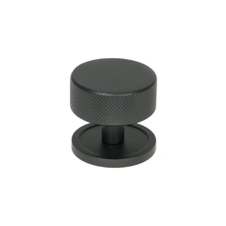 Matt Black Brompton Cabinet Knob - 38mm (Plain)