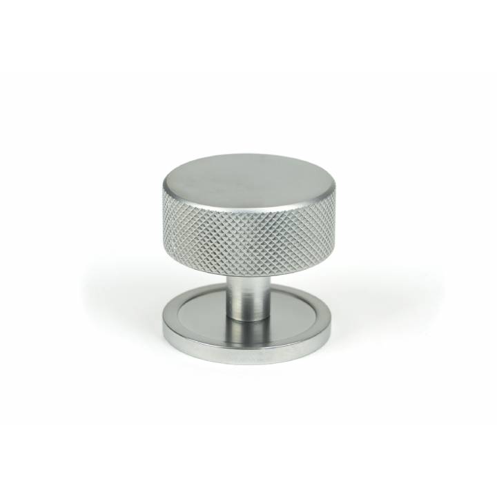 Satin Chrome Brompton Cabinet Knob - 38mm (Plain)