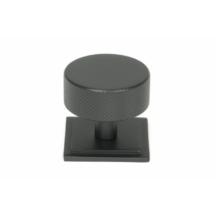 Matt Black Brompton Cabinet Knob - 38mm (Square)