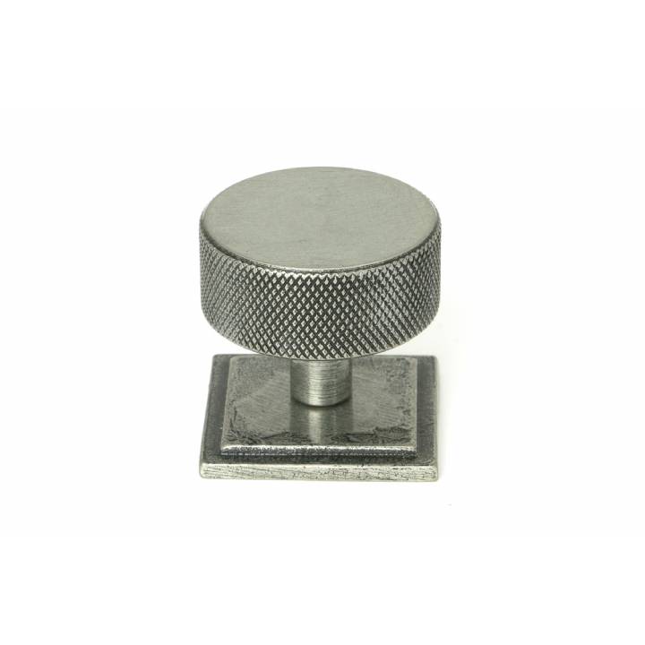 Pewter Brompton Cabinet Knob - 38mm (Square)