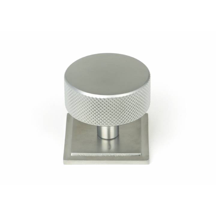 Satin Chrome Brompton Cabinet Knob - 38mm (Square)