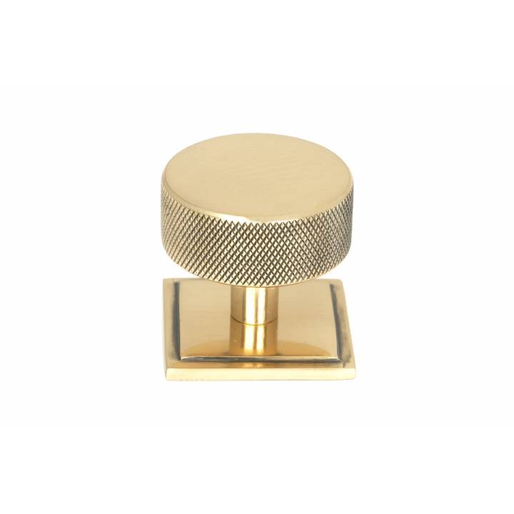 Polished Bronze Brompton Cabinet Knob - 38mm (Square)