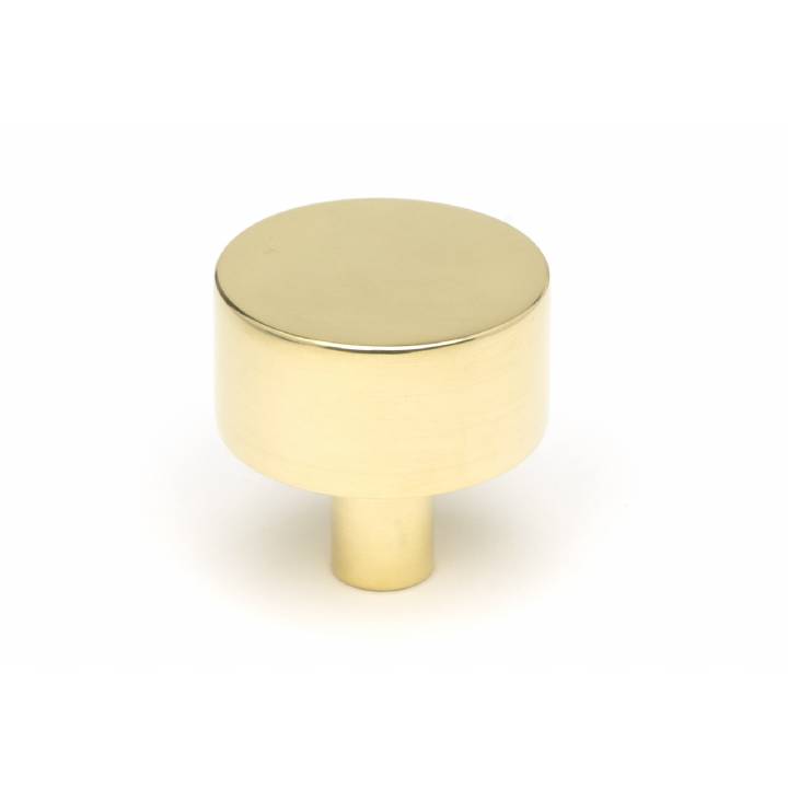 Polished Brass Kelso Cabinet Knob - 32mm (No Rose)