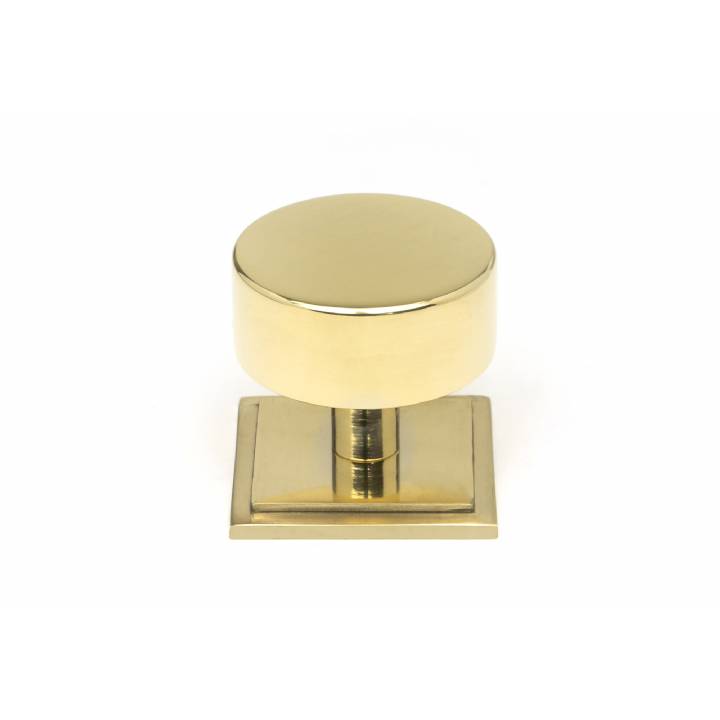 Polished Brass Kelso Cabinet Knob - 38mm (Square)