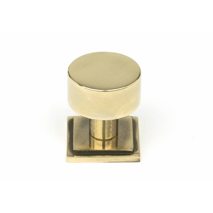 Aged Brass Kelso Cabinet Knob - 25mm (Square)