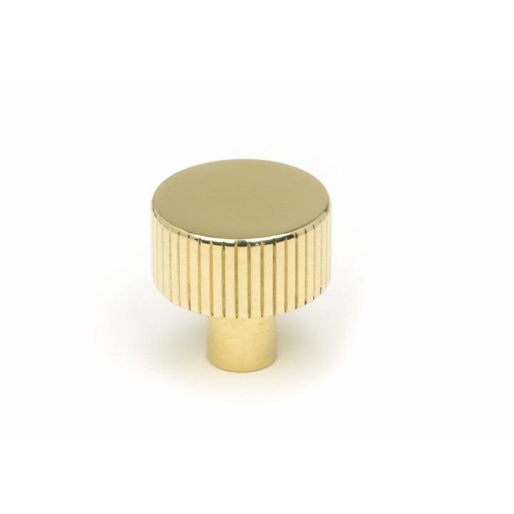 Polished Brass Judd Cabinet Knob - 25mm (No Rose)