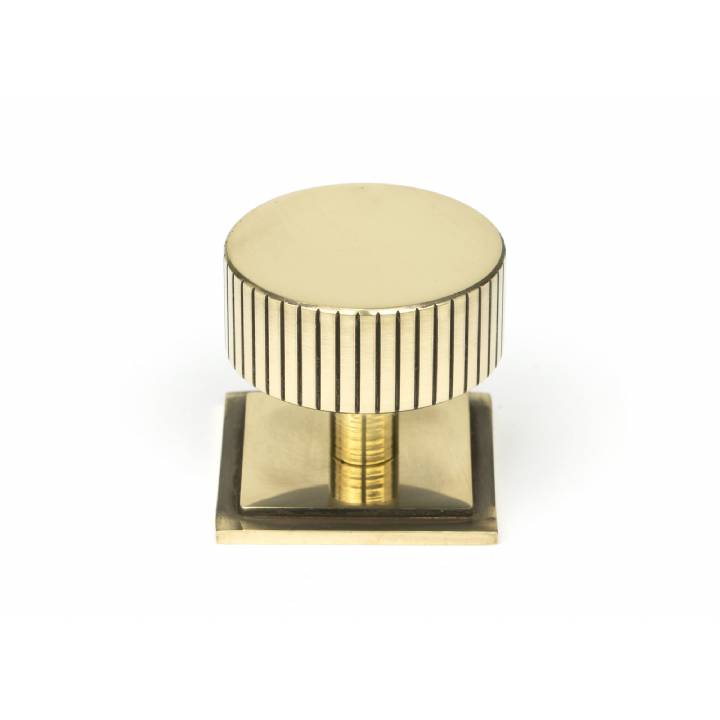 Aged Brass Judd Cabinet Knob - 38mm (Square)