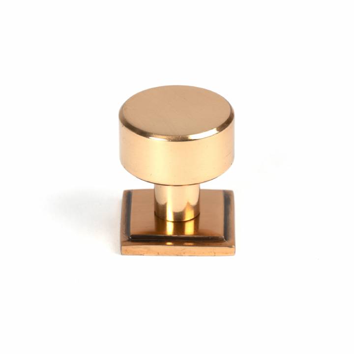 Polished Bronze Kelso Cabinet Knob - 25mm (Square)