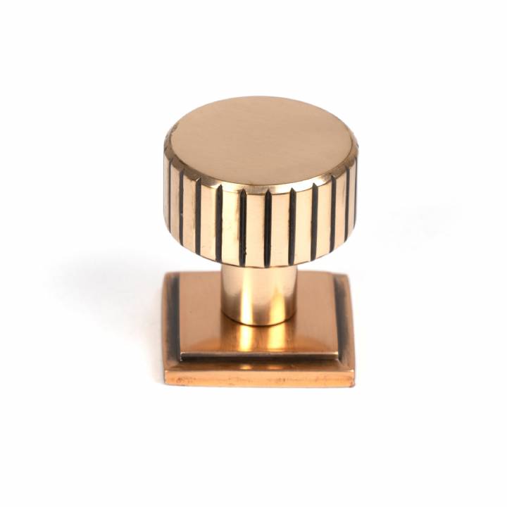 Polished Bronze Judd Cabinet Knob - 25mm (Square)